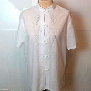 Vintage Jodie Arden Hand Embroidered Shirt Size 38 (Medium)